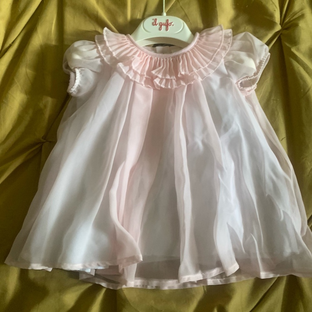 Il Gufo Soft Pink Ruffle Dress